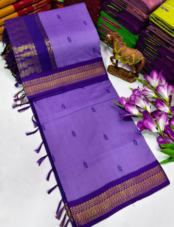 Premium Kalyani Cotton Sarees- Lavender