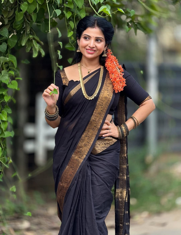 KANCHI COTTON SAREES BIG BORDER