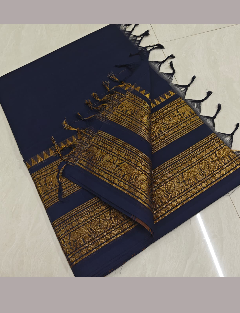 KANCHI COTTON SAREES BIG BORDER