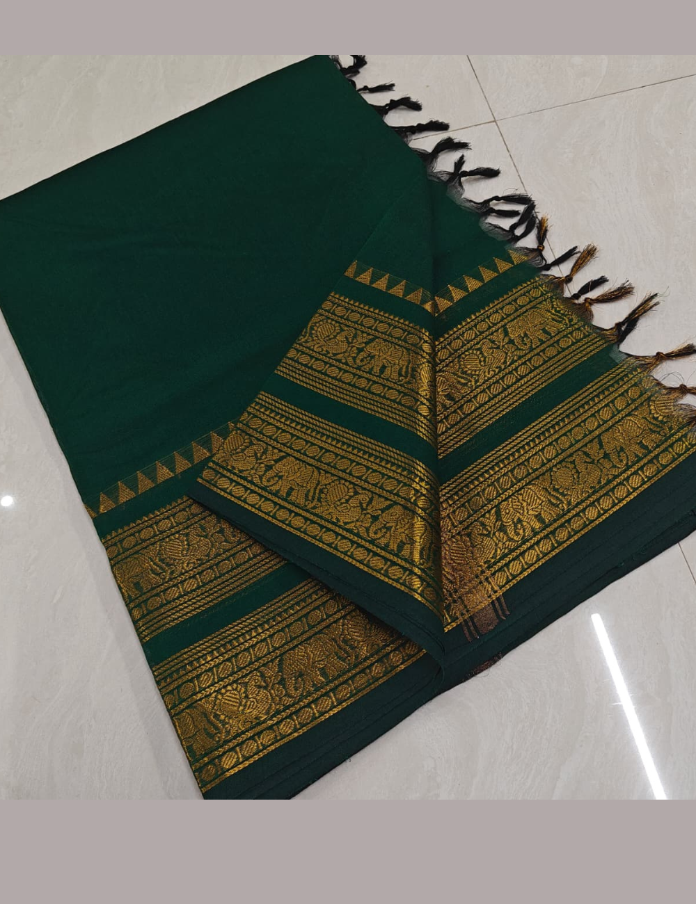 KANCHI COTTON SAREES BIG BORDER