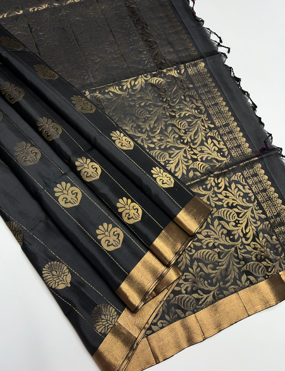 BLACK-Soft Silks Sarees